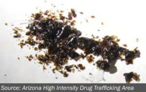 photo of black tar heroin
