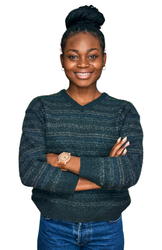 African American woman smiling