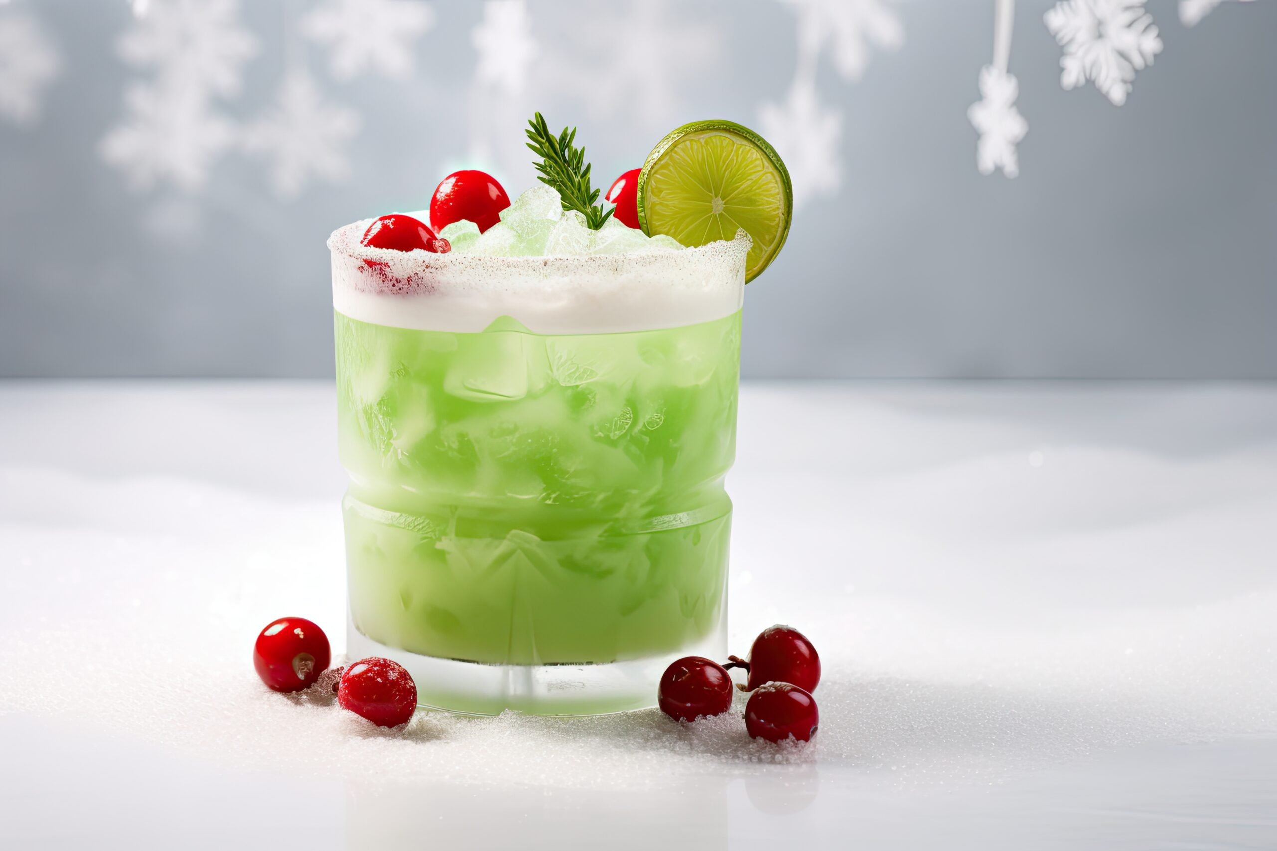 non-alcoholic drinks xmas grinch punch mocktail