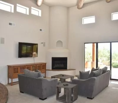 residential houses living room area drug rehab center in scottsdale arizona